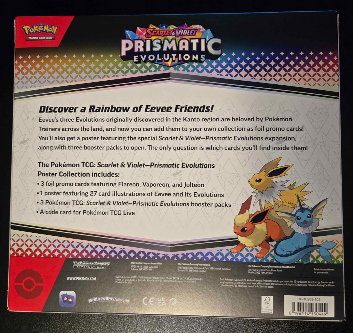 Pokemon TCG Scarlet & Violet Prismatic Evolutions Poster Collection Sealed