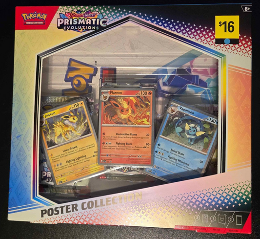 Pokemon TCG Scarlet & Violet Prismatic Evolutions Poster Collection Sealed